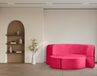 Canapea fără ramă Edka Luna 200 P17 Pink Raspberry