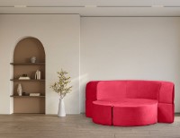 Canapea fără ramă Edka Luna 200 P18 Red Wine