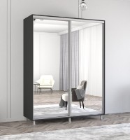 Dulap cu uşi glisante Mobildor-Lux Aron-P Mirror 130x230 Anthracite (aronp3155)