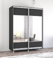 Dulap cu uşi glisante Mobildor-Lux Aron-S 180x200 Anthracite (arons4096) K1