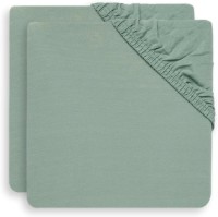 Детская простынь Jollein Jersey Ash Green 120x60cm 2pcs (2511-507-00095)