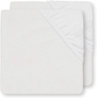Cearșaf pentru copii Jollein Jersey White 120x60cm 2pcs (2511-507-00001)
