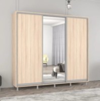 Dulap cu uşi glisante Mobildor-Lux Aron Chipboard/Mirror 260x210 Oak Sonoma (aron3100)