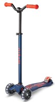 Trotinetă Micro Maxi Deluxe Pro LED Navy Red (MMD044)
