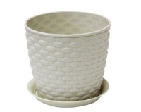 Цветочный горшок M Plastik Ротанг М3080