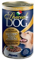 Влажный корм для собак Monge Superpremium Special Dog Can Chunks with Turkey & Chicken 1275g