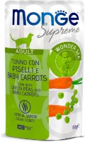 Влажный корм для кошек Monge Supreme Adult Tuna/Peas/Baby Carrot 80g