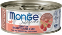 Влажный корм для кошек Monge Supreme Sterilised Tuna/Rice/Goji 80g