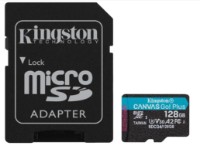 Сard de memorie Kingston microSD 128Gb Class10 A2 UHS-I U3 (V30) + SD Adapter (SDCG4/128GB)