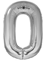 Воздушный шар Daco Cifra Zero 85cm Argintiu (BL850AG)