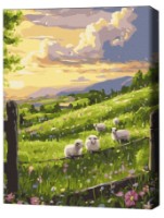 Картина по номерам Brushme Весенняя поляна (BS54293FC)