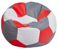 Кресло-мешок BeanBag Ares L Grey/Red/White
