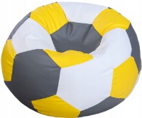 Fotoliu puf BeanBag Ares L Grey/White/Yellow