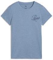 Женская футболка Puma Ess Script Tee Cool Blue, s.M