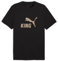 Tricou bărbătesc Puma King Logo Tee Puma Black/Matte Gold, s.S