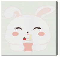 Картина по номерам Art Gallery Premium 20x20cm Довольный зайчик (BX3023)
