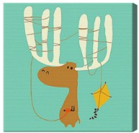 Картина по номерам Art Gallery Premium 20x20cm Олень и воздушный змей (BX2929)