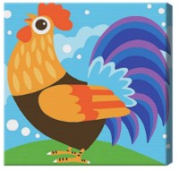 Картина по номерам Art Gallery Premium 20x20cm Петух (B113)