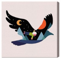 Картина по номерам Art Gallery Premium 20x20cm Полет с орлом (BX2171)