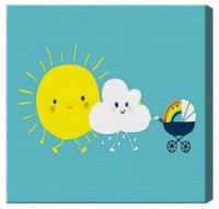 Картина по номерам Art Gallery Premium 20x20cm Рождение радуги (BX2142)