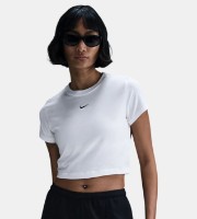 Женская футболка Nike W Nsw Nk Chll Knt Crp White/Black, s.L