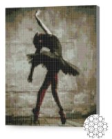 Алмазная картина по номерам Art Gallery Premium Балерина в черном 30x40cm (XQB74895)