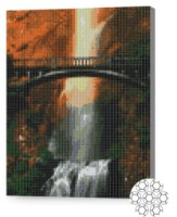 Алмазная картина по номерам Art Gallery Premium Водопад и мост 30x40 (XQB75556)