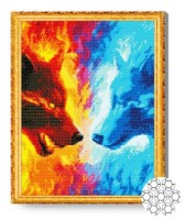 Алмазная картина по номерам Art Gallery Premium Волки инь-ян 40x50cm (GA82035)