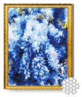 Алмазная картина по номерам Art Gallery Premium Голубые цветы 40x50cm (GA83279)