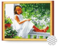 Алмазная картина по номерам Art Gallery Premium Девочка на веранде 40x50cm (GA84120)