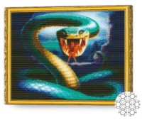 Алмазная картина по номерам Art Gallery Premium Зеленая змея 40x50cm (GA76984)