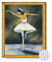 Алмазная картина по номерам Art Gallery Premium Изящная балерина 40x50cm (GA79379)