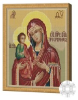 Алмазная картина по номерам Art Gallery Premium Икона Божией Матери Троеручица 40x50cm (QB201056)