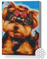 Алмазная картина по номерам Art Gallery Premium Йорк и сердечки 20x30cm (XQC84139)