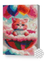Алмазная картина по номерам Art Gallery Premium Котик в облаках 20x30cm (XQC84433)