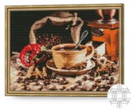 Алмазная картина по номерам Art Gallery Premium Кофе и зерна 40x50cm (QB205280)