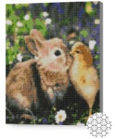 Алмазная картина по номерам Art Gallery Premium Кролик и цыпленок 30x40cm (XQB73942)