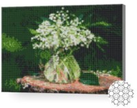 Алмазная картина по номерам Art Gallery Premium Ландыши в стекляной вазе 30x40 (XQB76182)