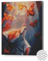 Алмазная картина по номерам Art Gallery Premium Лисичка и бабочки 30x40cm (XQB74153)