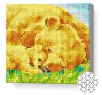 Алмазная картина по номерам Art Gallery Premium Медведица с медвежонком 20x20cm (BJ932)