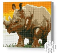 Алмазная картина по номерам Art Gallery Premium Носорог 20x20cm (BJ578)