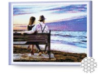 Алмазная картина по номерам Art Gallery Premium Пара на берегу моря 40x50cm (GA72135)