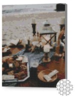 Алмазная картина по номерам Art Gallery Premium Пикник на побережье 30x40cm (XQB80904)