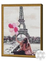 Алмазная картина по номерам Art Gallery Premium Подружки в Париже 40x50cm (QB205743)