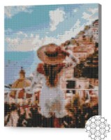 Алмазная картина по номерам Art Gallery Premium Путешественница в Италии 30x40cm (XQB84063)