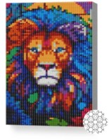 Алмазная картина по номерам Art Gallery Premium Разноцветный лев 20x30cm (XQC80777)