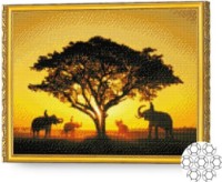 Алмазная картина по номерам Art Gallery Premium Саванна на закате 40x50cm (GA81611)