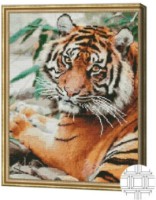 Алмазная картина по номерам Art Gallery Premium Серьезный тигр 40x50cm (QB205028)