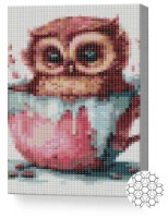 Алмазная картина по номерам Art Gallery Premium Совушка в чашечке 20x30cm (XQC84449)