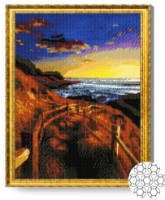 Алмазная картина по номерам Art Gallery Premium Спуск к океану 40x50cm (GA84048)